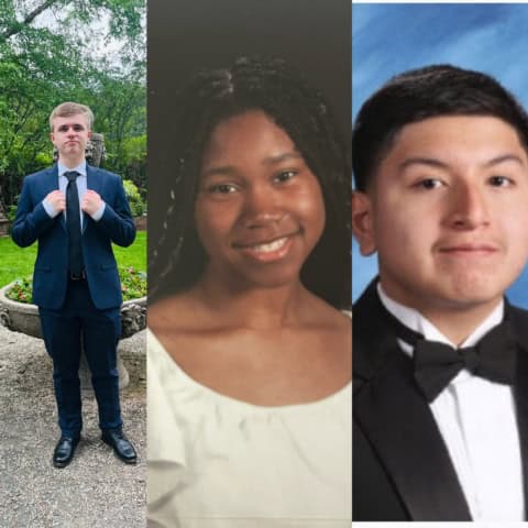 Diverse group of students in formal attire for school event or graduation.
