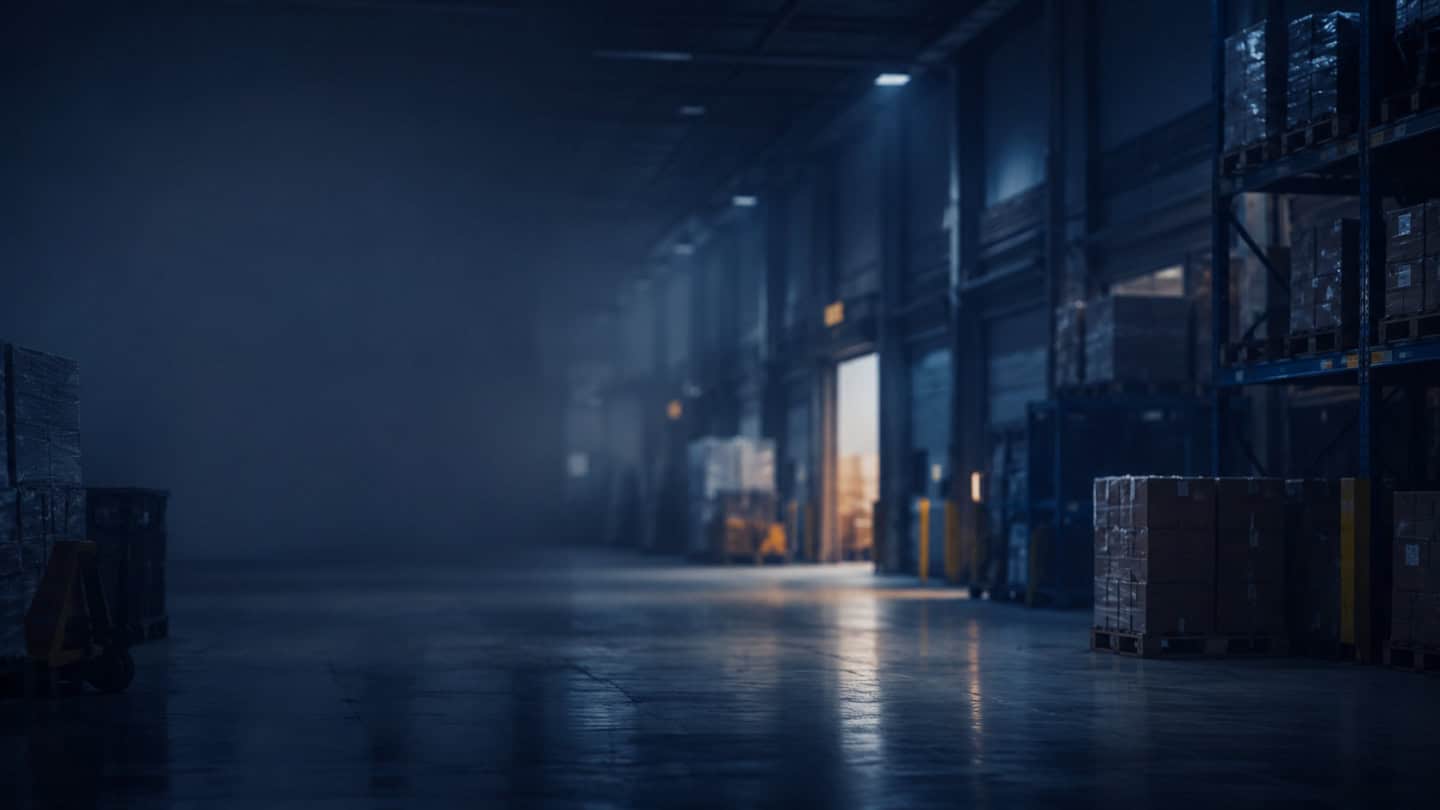 Indoor warehouse with shelves and boxes at UFCW union facility.