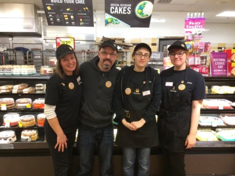 Stop & Shop bakery workers standing together in the store.