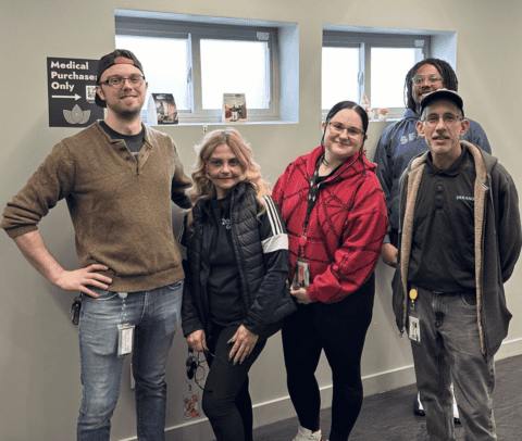 Zen Leaf Verano workers standing together indoors.